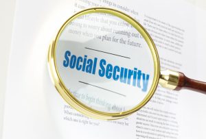 magnifying glass over the words social security